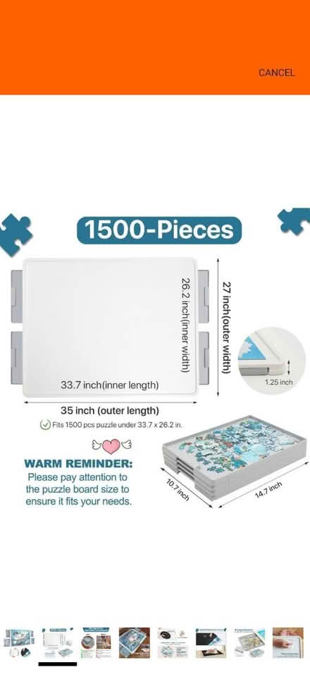 Photo of free Puzzle table (North Plainfield) #3