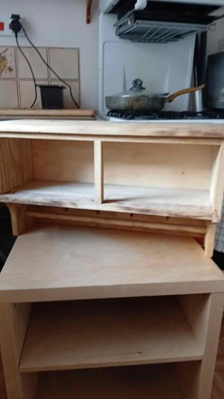 Photo of free Cabinet with wheels, hanging shelf (Ng33eq) #1