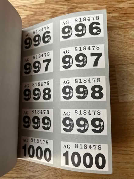 Photo of free Raffle / cloakroom tickets (Wainscott) #3