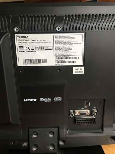 Photo of free Toshiba 19" TV/DVD Player (19DL502) (Westerham TN16) #3