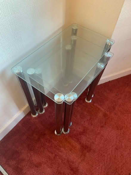 Photo of free Glass nest of tables (B42 Great Barr) #1