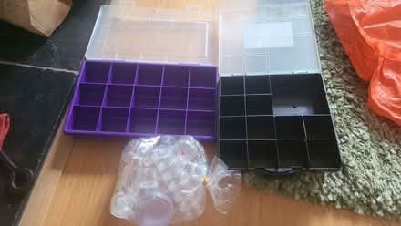 Photo of free 2 divided storage boxes and clear containers (Curbridge OX29) #1