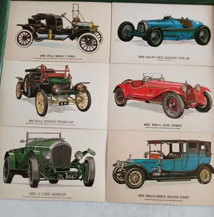 Photo of free 6 vintage car postcards (Minster Lovell OX29) #1