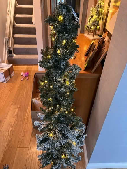 Photo of free 5’ tall pencil Xmas tree with light (Walmley, Sutton Coldfield. B76) #1