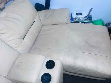 Photo of free Large cream leather sofa (Chelmsford CM2) #2