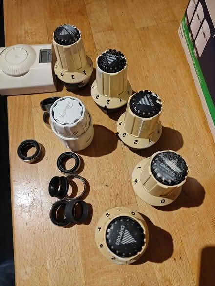 Photo of free 6 x Thermostatic Radiator Valves plus a thermostat (Alstone GL51) #1