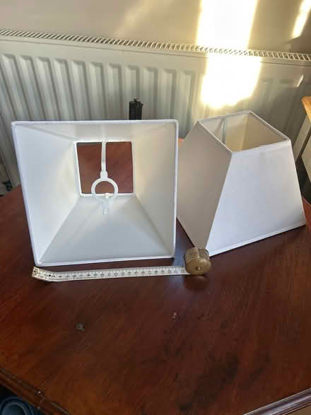 Photo of free 2 x white lampshades (Pontypool) #1