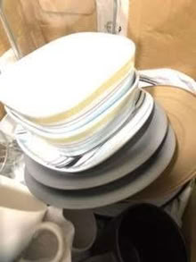 Photo of free Frying pan, plates, bowls, mugs, pepper mill (Lavender Hill SW11) #3