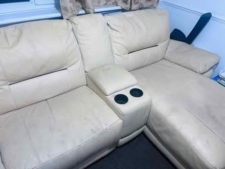 Photo of free Large cream leather sofa (Chelmsford CM2) #1
