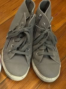 Photo of free Big kid size 3.5 high-top sneakers (East Watertown) #1