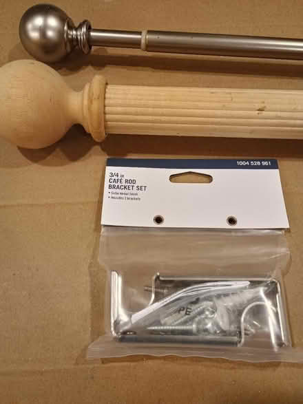 Photo of free 2 curtain rods, hardware for one (Homestead and San Tomas) #1