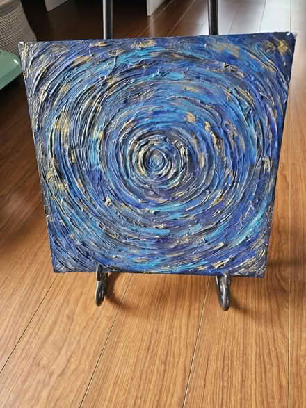 Photo of free ART: Oil Painting, Blues and Gold (85/El Camino near Sylvan) #2