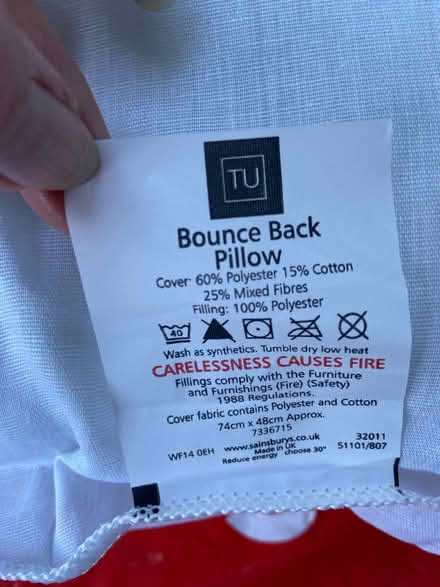 Photo of free Bounce back pillow (Weeke, Winchester SO22) #2