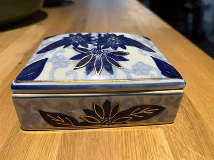 Photo of free Blue china trinket box (Winnersh RG41) #1