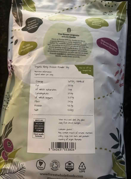 Photo of free Organic hemp protein powder 1kg BBF 10th Dec (Palmers Green N13) #2