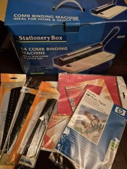Photo of free Comb binding machine etc (Hollinswood TF3) #1