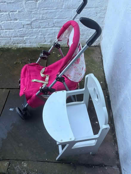 Photo of free Dolls high chair and pram (Oswestry SY11) #1
