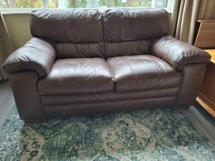 Photo of free Two seater leather sofa (Cabinteely) #3