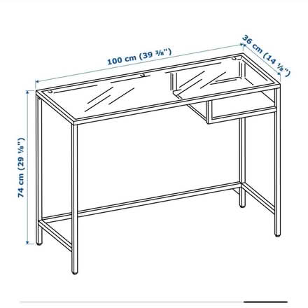 Photo of free IKEA glass desk (marden TN12) #2
