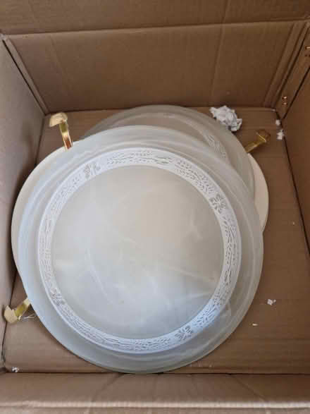 Photo of free Vintage glass flush mount lights (Tq149sg) #1