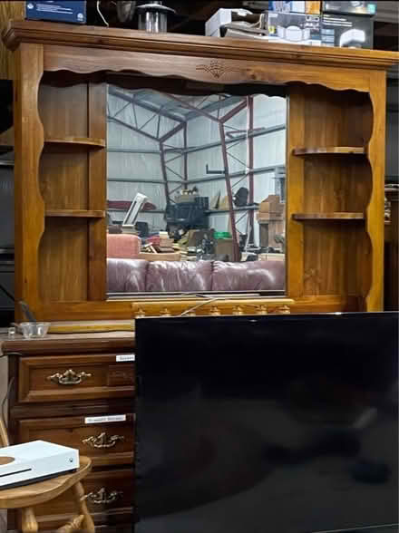 Photo of free Drawer dresser/hutch with mirror (Gibsonburg) #2