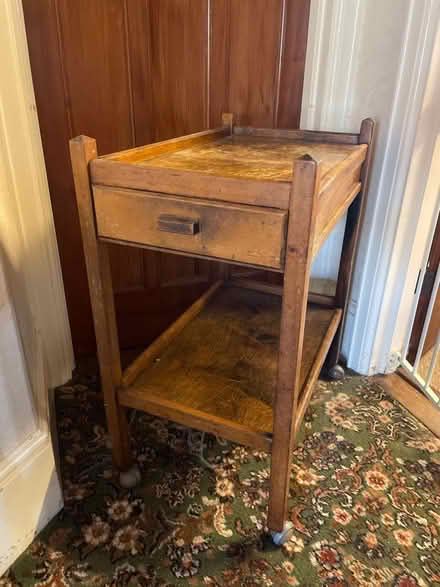 Photo of free Antique wooden trolley with draw (Braintree) #1