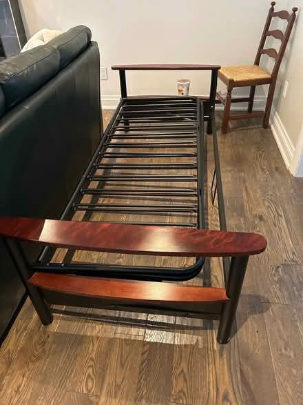 Photo of free Futon with wooden arm rests (Stouffville Musselman Lake) #2