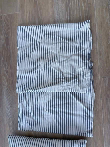 Photo of free blue white striped cushions (Weeke, Winchester SO22) #2