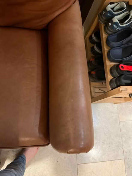 Photo of free Leather armchair (BB7, Mitton, clitheroe) #1