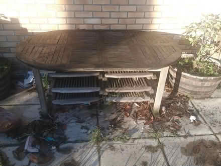 Photo of free Teak Garden table and chairs (NR10) #1