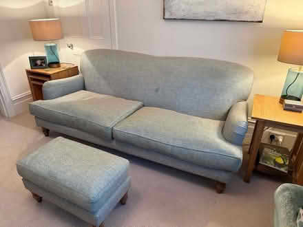 Photo of free Sofa - Three Seater + Footstool (SW11) #1