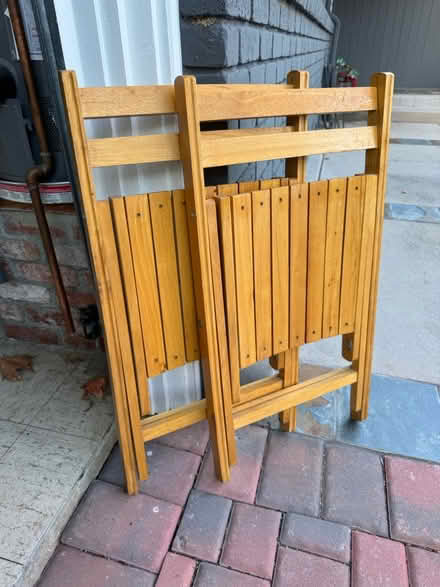 Photo of free 2 wooden folding chairs (Cherry Chase Sunnyvale) #2