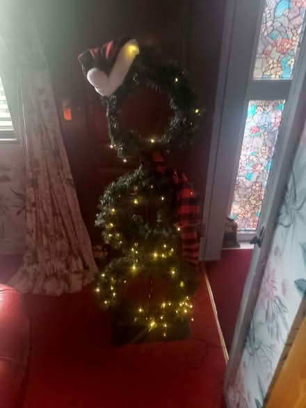 Photo of free Snowman Prelit Xmas Tree & Xmas Decorations (Culgaith CA10) #1