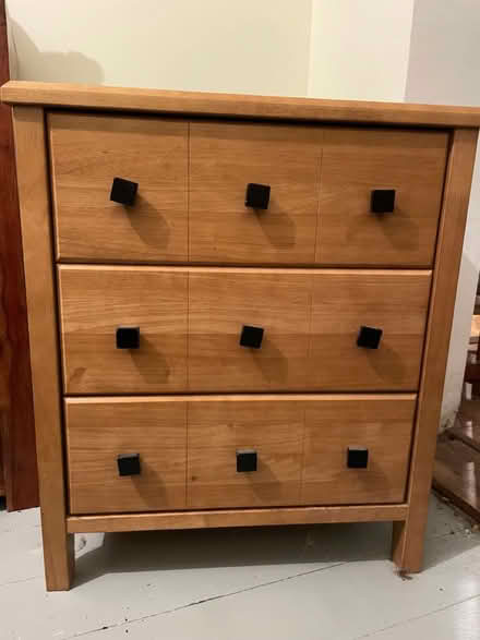 Photo of free Wooden 3 draw cupboard (Clapham, Bedford) #1