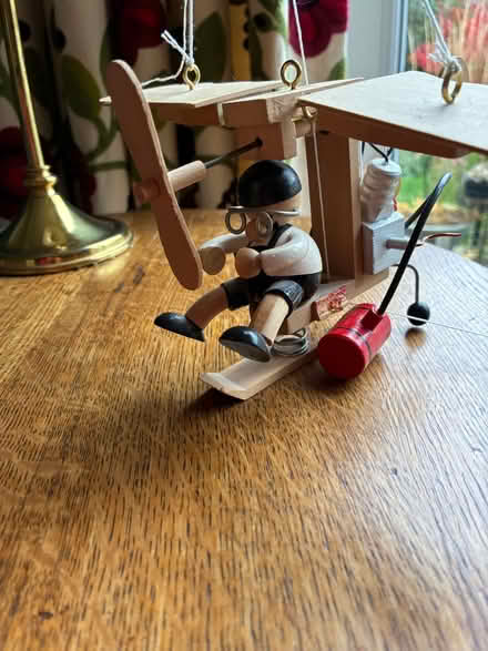 Photo of free Small wooden flying machine & pilot –wings move – 4 repair (Neat Enstone OX7) #1