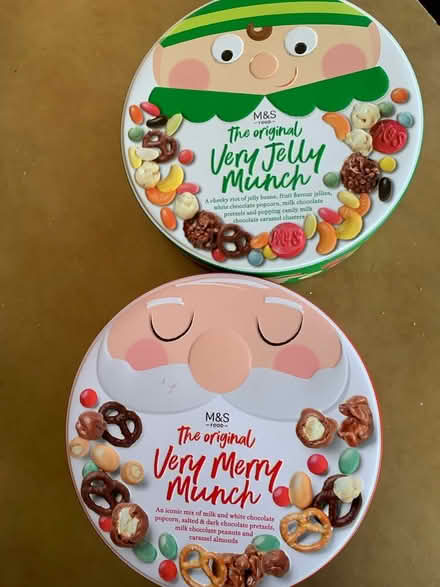 Photo of free Two flat Christmas snack tins (Burgess Hill RH15) #1