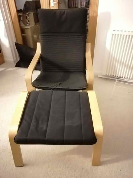 Photo of free IKEA Poang chair and stool (Swanage BH19) #1