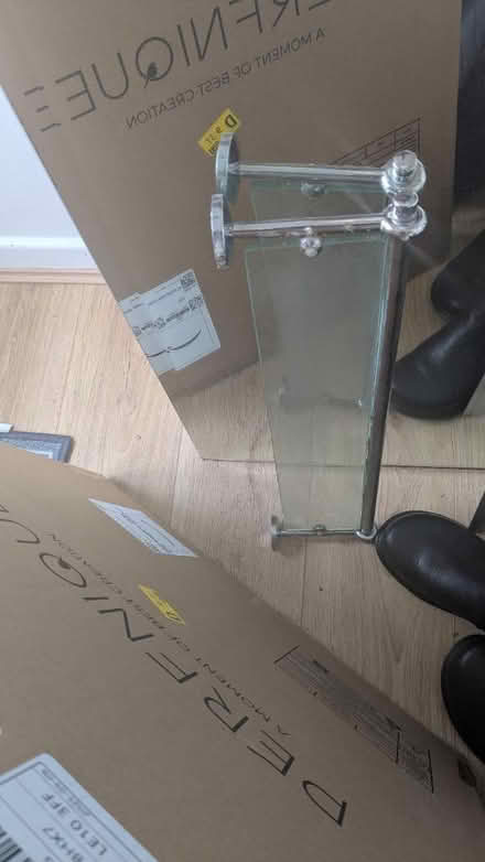 Photo of free Bathroom mirror and glass shelf (CH43) #1