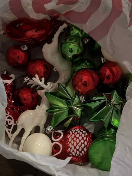 Photo of free Green and red holiday ornaments (Park view\Petworth) #1