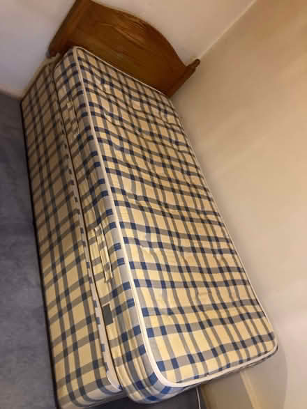 Photo of free Single divan bed, pine headboard (Moreton-in-Marsh GL56) #2