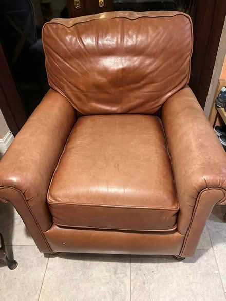 Photo of free Leather armchair (BB7, Mitton, clitheroe) #2