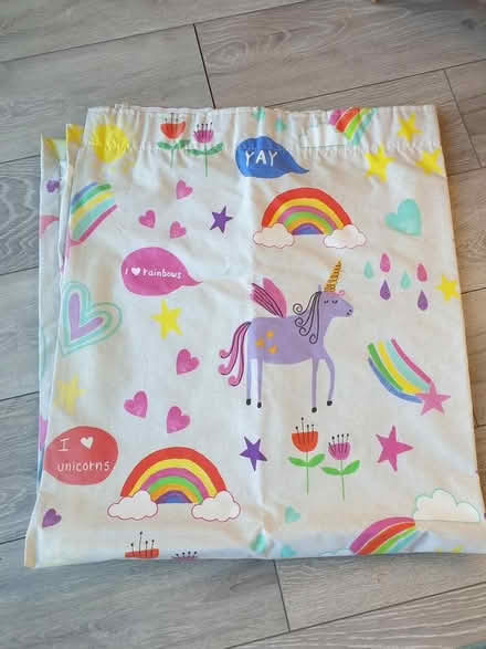 Photo of free unicorn and rainbow curtains (Clanfield PO8) #1