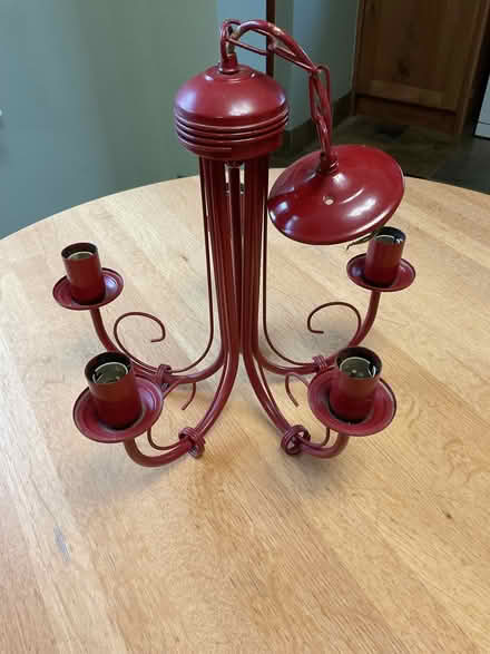 Photo of free Red candelabra style light fitting (Cudham TN14) #1