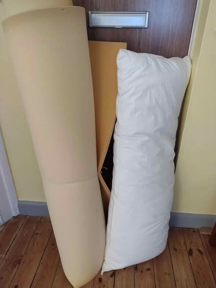 Photo of free Double bed foam topper, bolster (London N4) #1