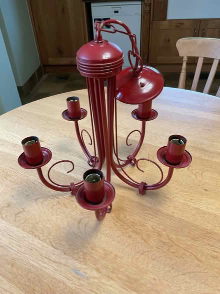 Photo of free Red candelabra style light fitting (Cudham TN14) #2