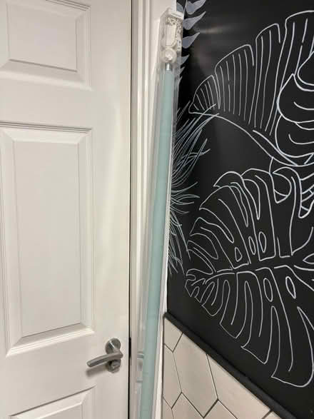 Photo of free Roller blind, 175cm W, light blue (Hackenthope S12) #1