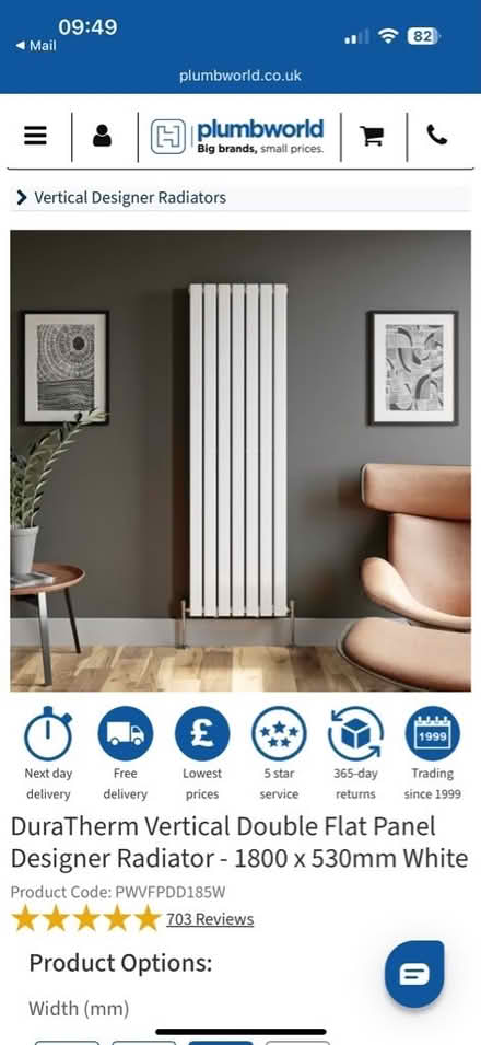 Photo of free Tall double radiator (Cairneyhill KY12) #1