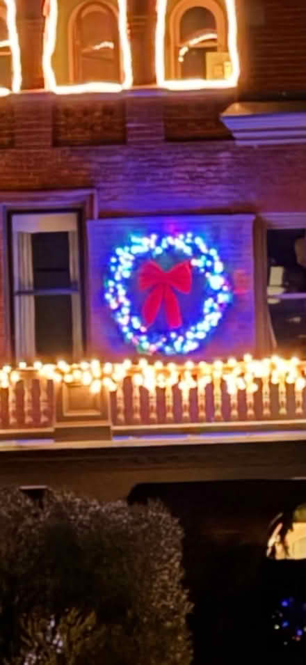 Photo of free Large 60” diameter Christmas wreath (North Downtown Charlottesville) #1