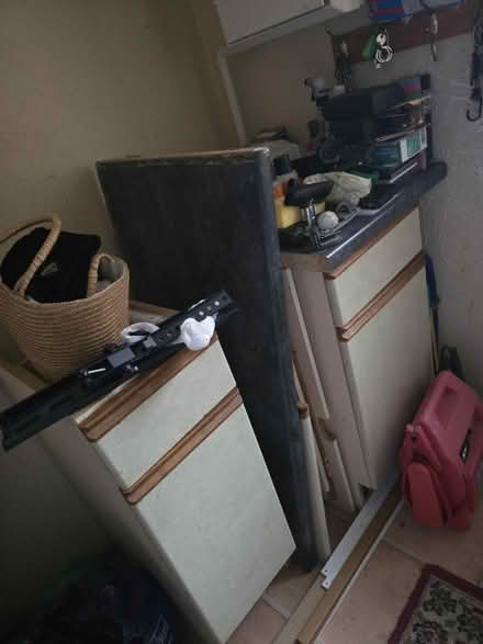 Photo of free 2 Cuboard Units and Work top & Mdf (Sandy SG19) #1