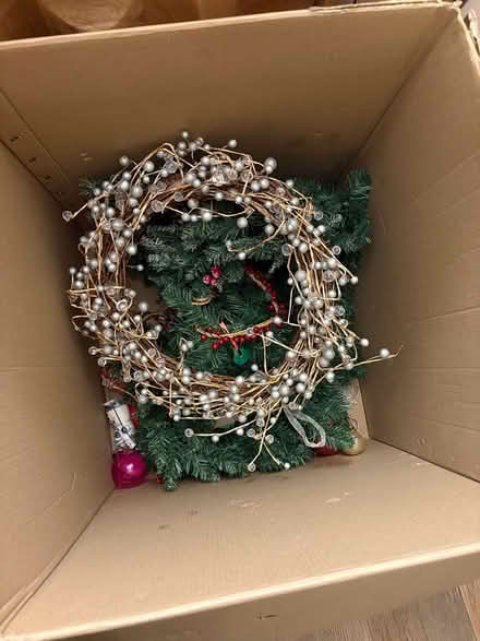 Photo of free Christmas wreath and decorations (Reigate RH2) #1